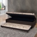 Ver imagem 1 de Cama Box Solteiro Ortopédica Conjugada Baú com Cama Auxiliar 88cm x 51cm D28 Laura Rbf Marrom/Bambuzinho