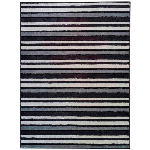Tapete Katmandu Chumbo e Preto Decorativo - 1,50 x 2,00