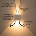 Ver imagem 4 de 4X Arandela 2 Fachos Regulável Led Garantia de 5 Anos - luminária marrom St423