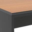 Ver imagem 7 de Escrivaninha Livia Office com Passa Fios e Tampo Mdf 91cm:preto/cedro
