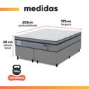 Ver imagem 3 de Cama Box Queen Probel Molas Ensacadas Euro In 158x198x68cm Guarda Costas Stone Branco/cinza