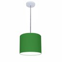 Ver imagem 1 de Lustre Luminária Pendente Vivare Free Lux Pe-4107br Cúpula em Tecido 25x20cm Verde-folha Canopla