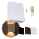 Ver imagem 1 de Arandela Slim Alumínio 2 focos externa interna + LED G9 3000K ST1597