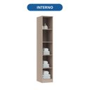 Ver mais imagens de Guarda Roupa Modulado 1 Porta Reflecta LED Requinte+ 100% MDF