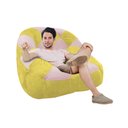 Ver imagem 2 de Poltrona Paloma Escritório Sala Pé Plástico Suede Amarelo e Suede Rosa Bebê - Dominic Decor