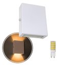 Ver imagem 2 de Arandela Slim Alumínio 2 focos externa interna + LED G9 3000K ST1597