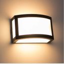 Ver imagem 1 de Arandela Maresia em Policarbonato Super Resistente Preta + LED 12W Branco Frio St789