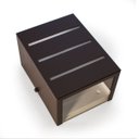 Ver imagem 1 de Arandela Frisada 2 focos grande e27 + lâmpada led 12w 6000k - luminária marrom luz branco frio