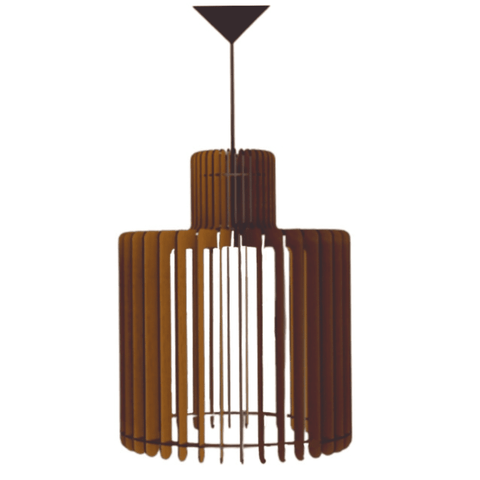 Luminária Teto tipo Pendente DRINK MDF Completa -:MDF Marrom