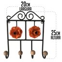 Ver imagem 7 de Cabide Rosas Pequenas Artesanal Em Ferro Para Banheiro Libertas Rosas Artesanato Laranja
