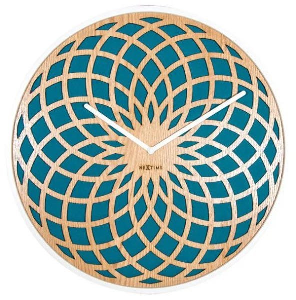 Relógio Parede Sun Small Turquesa Nextime - 1