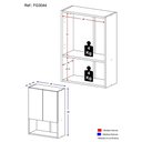 Ver imagem 6 de Armário De Banheiro/lavanderia 02 Portas Multimóveis Preto