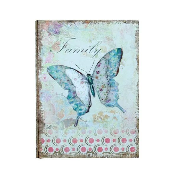 Livro Caixa Decorativo Book Box Borboleta em metal Family - 1