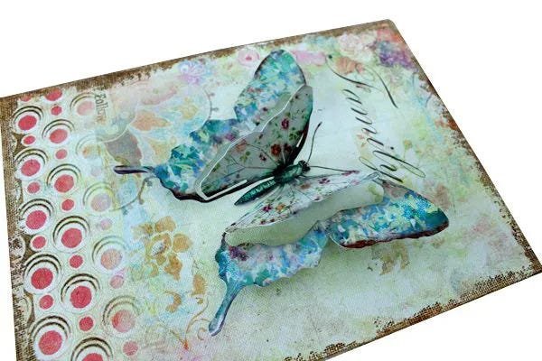 Livro Caixa Decorativo Book Box Borboleta em metal Family - 3
