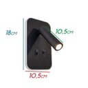 Ver imagem 2 de Kit 2x Luminária Arandela para Cabeceira de Cama Preta Ds8188 St1552
