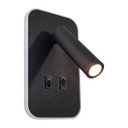 Ver imagem 4 de Kit 2x Luminária Arandela para Cabeceira de Cama Preta Ds8188 St1552