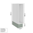 Ver imagem 3 de Balcão Porta Tempero Planejado 20cm sem Tampo Arizona CabeCasa MadeiraOriginals Verde/Menta/Branco