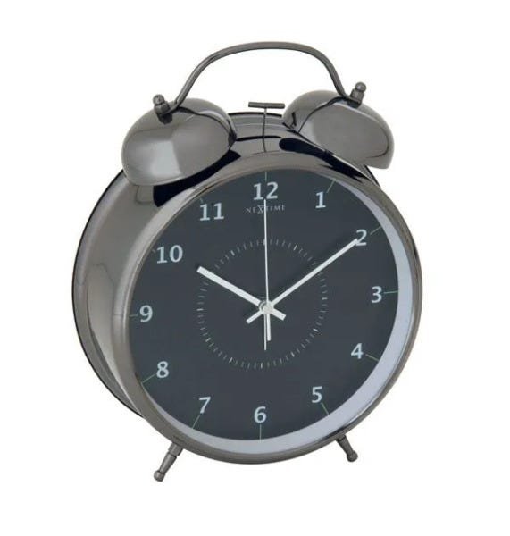 Relógio Mesa Despertador Black Nextime 30X23Cm - 1