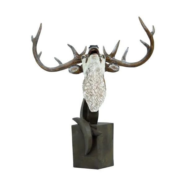 Escultura Busto De Alce Natural Fullway - 2