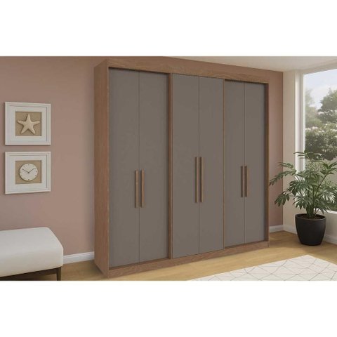Guarda Roupa Casal 6 Portas e 4 Gavetas Ph 18041 Carvalho/fendi - Herval