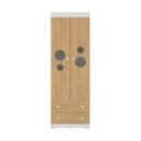 Ver imagem 4 de Guarda-roupa Infantil 62cm 2 Portas com Vidro e 2 Gavetas Sonho Multimóveis Mp4471 Branco-madeirado