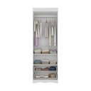 Ver imagem 3 de Guarda-roupa Infantil 62cm 2 Portas com Vidro e 2 Gavetas Sonho Multimóveis Mp4471 Branco-madeirado
