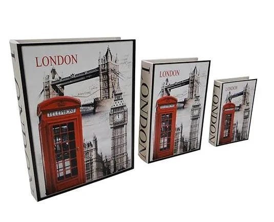Livro Caixa Decorativobook Box 3 Peças Cabine London - 4