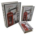 Ver imagem 1 de Livro Caixa Decorativobook Box 3 Peças Cabine London