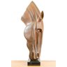 Escultura Cabeça De Cavalo Pintura Estilo Aço Corten - 1