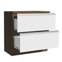 Ver imagem 4 de Balcão Armário de Cozinha 80 cm 2 Gavetas Rustic/Branco Glamy Madesa
