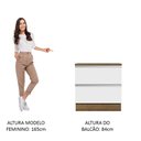 Ver imagem 5 de Balcão Armário de Cozinha 80 cm 2 Gavetas Rustic/Branco Glamy Madesa