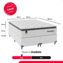 Ver imagem 4 de Cama Box Casal Bipartido + Colchão Comfort Class Pillow Top Branco/suede Branco