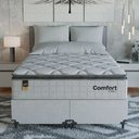 Ver imagem 6 de Cama Box Casal Bipartido + Colchão Comfort Class Pillow Top Branco/suede Branco