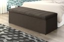 Ver imagem 2 de Calçadeira Baú Vitoria 100 cm Suede Marrom Escuro