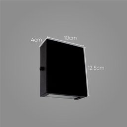 10x Arandela Slim 2 Focos Preta Parede Muro Interna Externa St1597 - 2