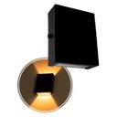 Ver imagem 1 de 5x Arandela Slim 2 Focos Preta Parede Muro Interna Externa St1597