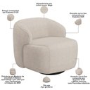 Ver imagem 6 de Sofá 3 Lugares Curvo Orgânico com 02 Poltronas Living 250cm Barolo L06 Linho Bege