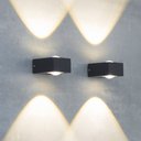 Ver imagem 1 de Arandela de Parede Led Foluí Retangular Facho Duplo Aberto Externo 3000k 6w Bivolt 5,3x7x8,3cm Alumí