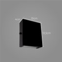 Ver imagem 2 de 3x Arandela Slim 2 Focos Preta Parede Muro Interna Externa St1597