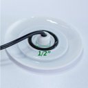 Ver imagem 3 de Luminária led para piscina 9w 12v 125mm luz azul com acabamento branco + fonte 2A ST775