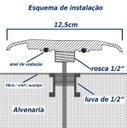 Ver imagem 4 de Luminária led para piscina 9w 12v 125mm luz azul com acabamento branco + fonte 2A ST775