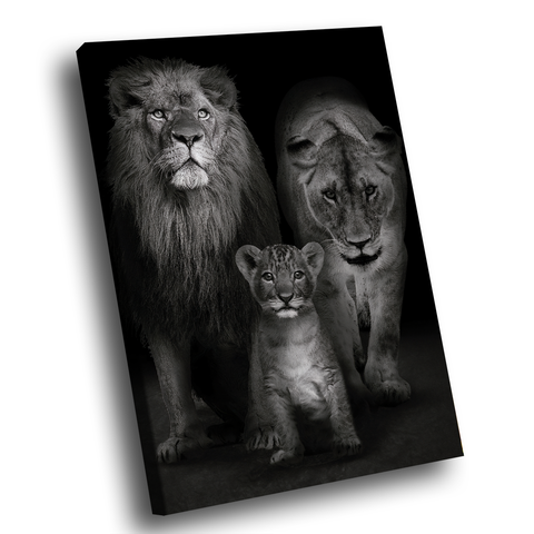 Quadro Black And White Family -- BR ARTES Médio 84x54