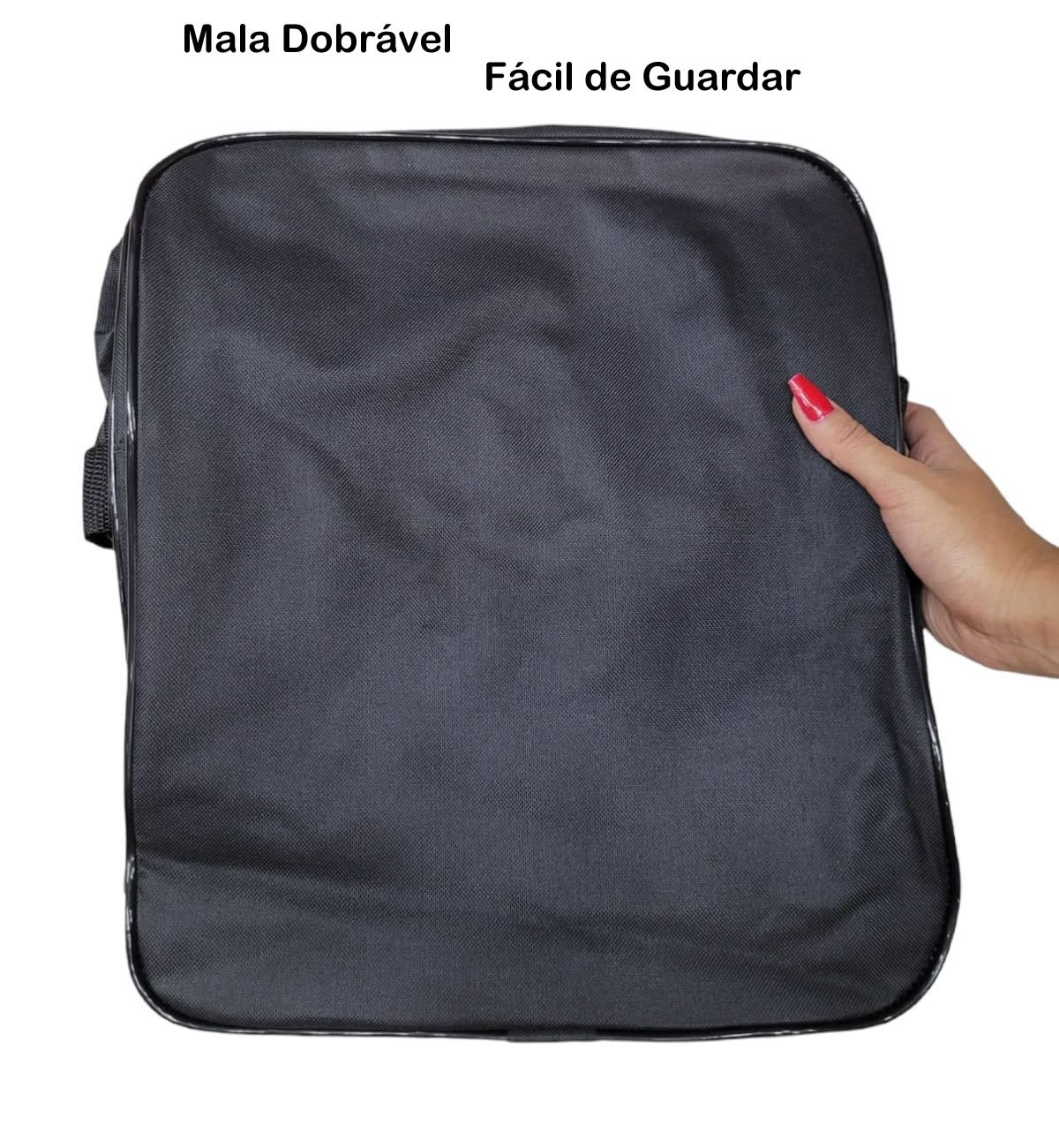 Mala Bolsa de Mão Sacola Grande Dobrável para Viajar Preta - 2