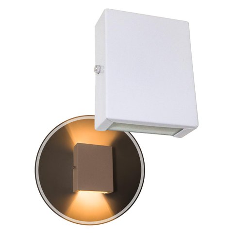 3X Arandela Slim 2 Focos Branca Parede Muro Interna Externa St1597