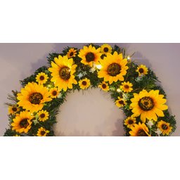 Guirlanda Com Girassóis Decorada Luzes De Led 45 cm Luxo - 2