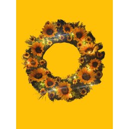 Guirlanda Com Girassóis Decorada Luzes De Led 45 cm Luxo - 8