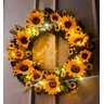 Guirlanda Com Girassóis Decorada Luzes De Led 45 cm Luxo - 3