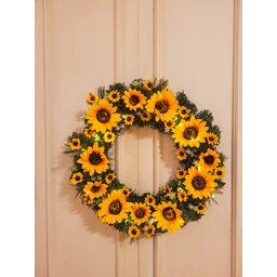 Guirlanda Com Girassóis Decorada Luzes De Led 45 cm Luxo - 6