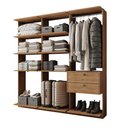 Ver imagem 2 de Guarda-Roupas Closet Modulado Alasca Duo 180cm 3 Peças com 2 Gavetas e Cabideiros Freijó Carraro