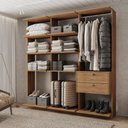 Ver imagem 1 de Guarda-Roupas Closet Modulado Alasca Duo 180cm 3 Peças com 2 Gavetas e Cabideiros Freijó Carraro